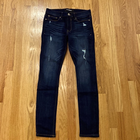 Express Mid Rise Stretch Legging Style Skinny Jeans - Picture 3 of 6